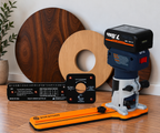 Router Circle Cutting Jig for BOSCH GLF18V-25, Cuts 1.6–35" Circles, Adjustable Trim Router Radius Guide, Made in USA