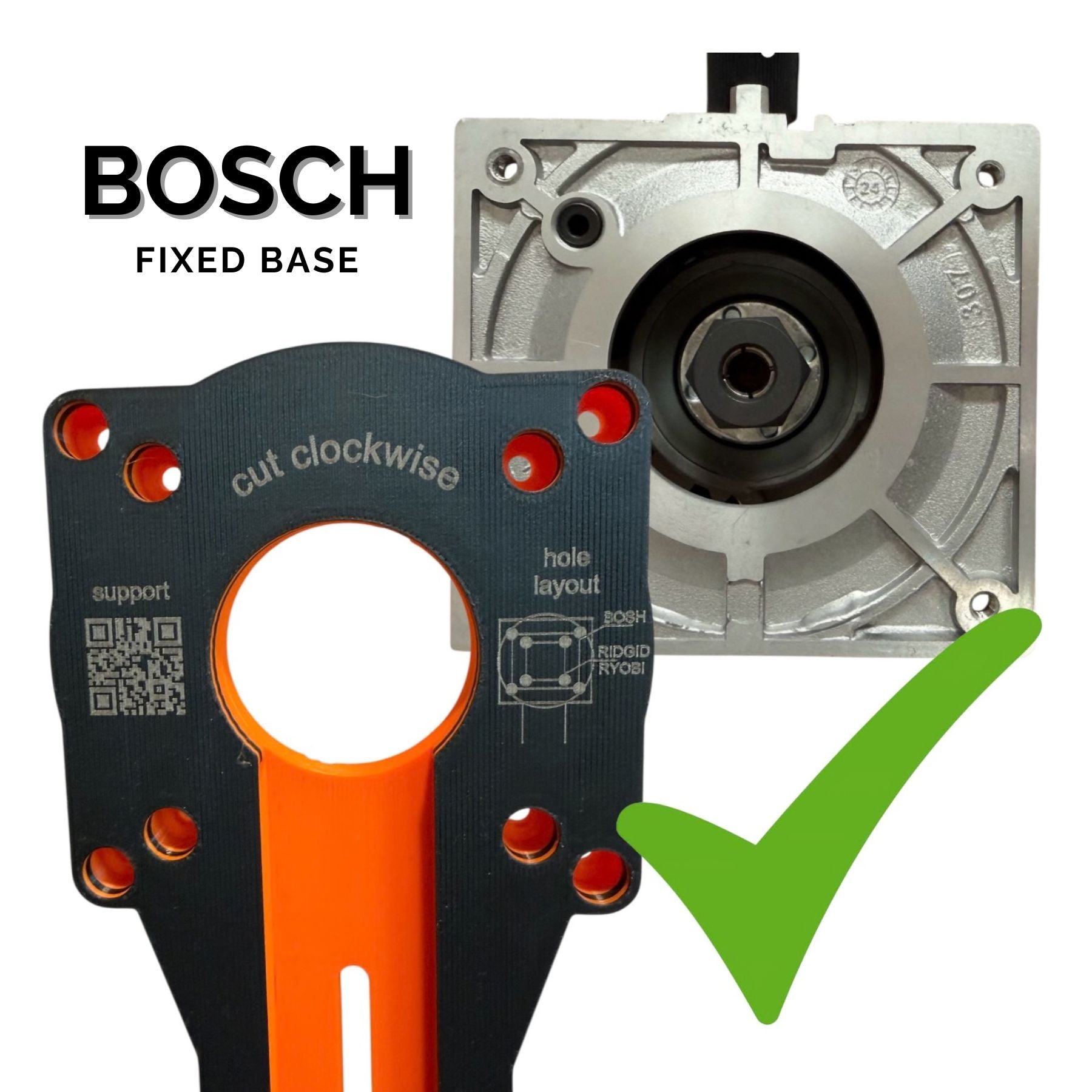 BOSCH Compact Router Circle Jig: Carbon Fiber Reinforced Base (Router not included)