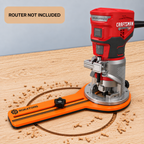 ROKATONG Router Circle Cutting Jig for CRAFTSMAN CMCW400B, Cuts 1.6–35" Circles, Adjustable Trim Router Radius Guide, Made in USA