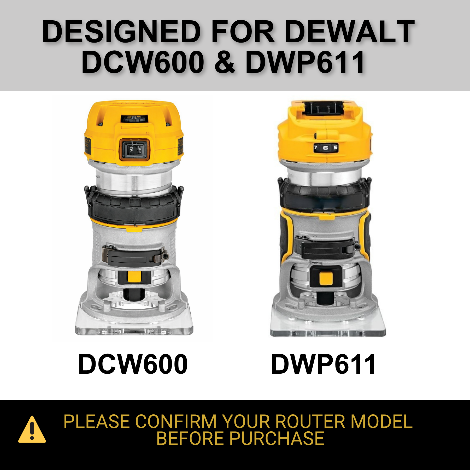 DEWALT Compact Router Circle Jig: Carbon Fiber Reinforced Base (Router not included)