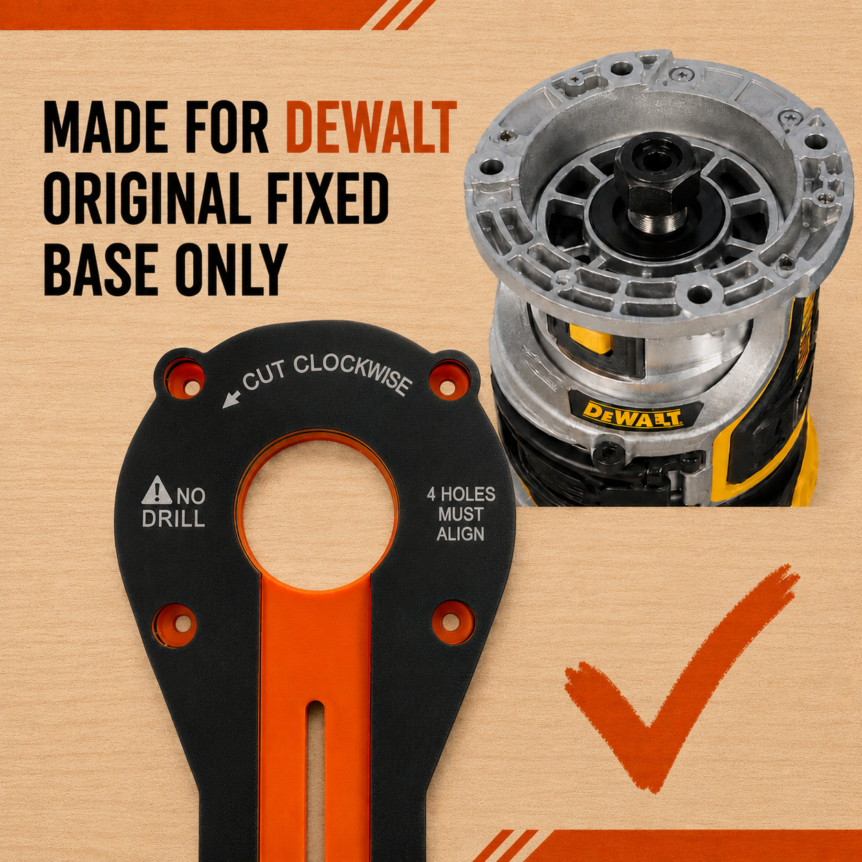 DEWALT Compact Router Circle Jig (DCW600, DWP611)