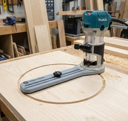 Makita Compact Router Circle Jig: Carbon Fiber Reinforced Base (Router not included)