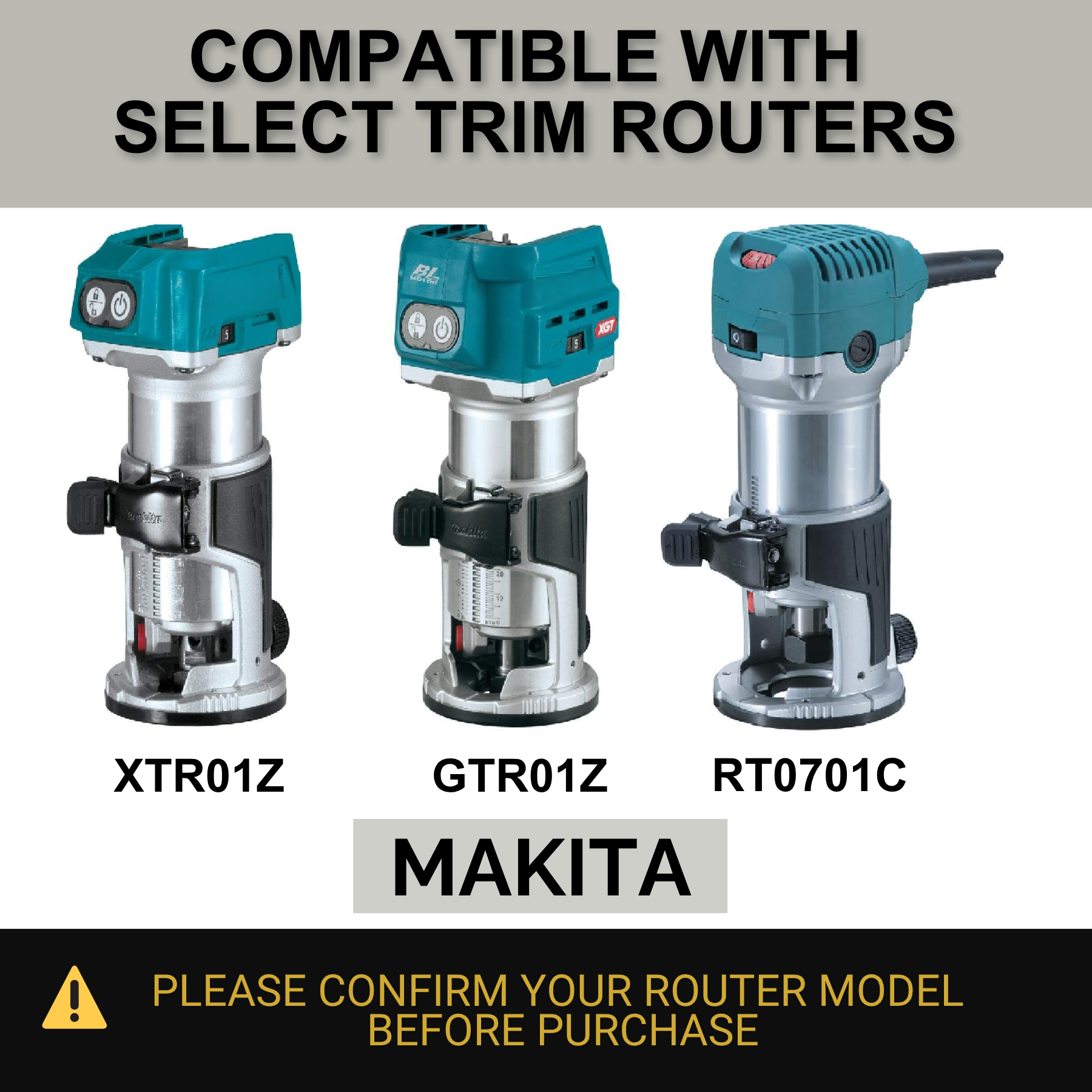 Makita Compact Router Circle Jig: Carbon Fiber Reinforced Base (Router not included)