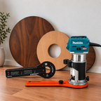 Router Circle Cutting Jig for MAKITA RT0701C / XTR01(Z) / GTR01(Z), Cuts 1.6–35" Circles, Adjustable Trim Router Radius Guide, Made in USA