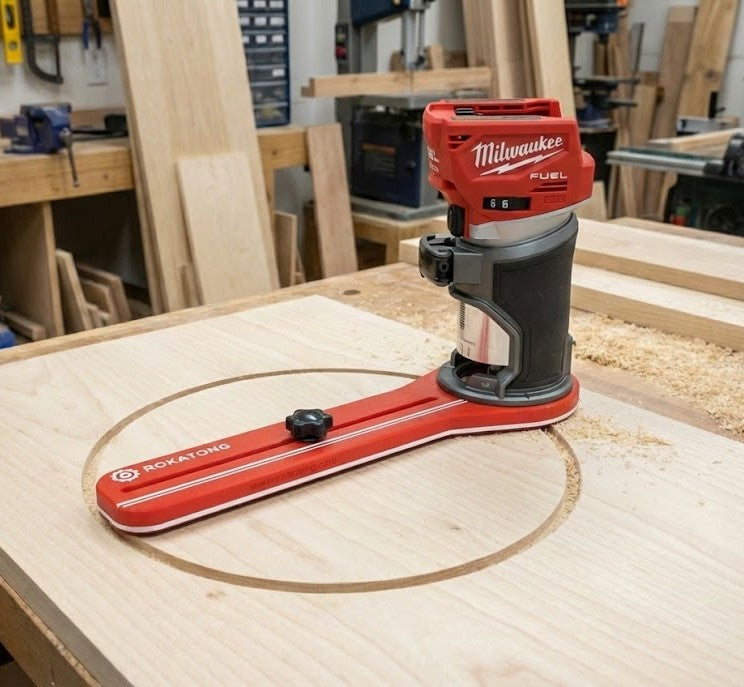 MILWAUKEE Compact Router Circle Jig: Carbon Fiber Reinforced Base (Router not included)
