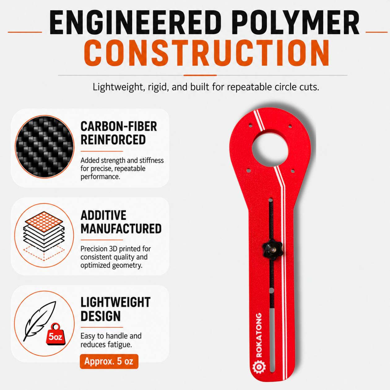 MILWAUKEE Compact Router Circle Jig: Carbon Fiber Reinforced Base (Router not included)