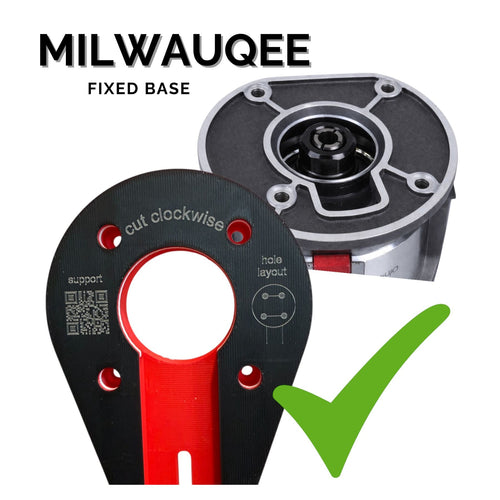 MILWAUKEE Compact Router Circle Jig: Carbon Fiber Reinforced Base (Router not included)
