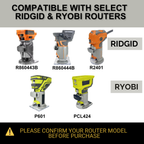 RIDGID & RYOBI Compact Router Circle Jig (R2401, R24012, R860443B, R860444B, P601, PCL424): Carbon Fiber Reinforced Base, Adjustable 1.6"-35"
