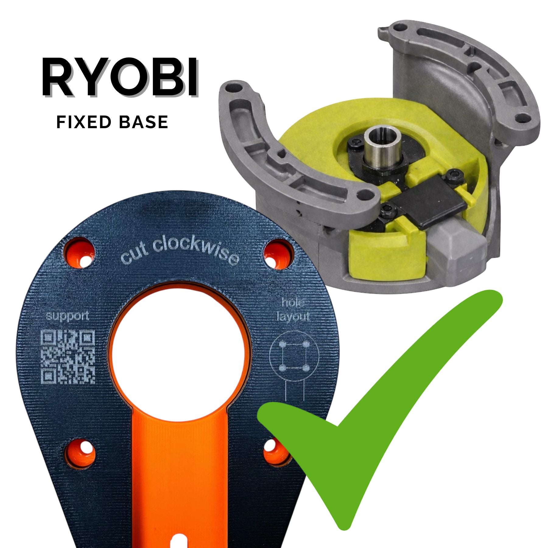 RYOBI Compact Router Circle Jig: Carbon Fiber Reinforced Base (Router not included)