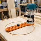 MAKITA Compact Router Circle Jig (RT0701C, XTR01Z, GTR01Z, DRT50ZX4): Carbon Fiber Reinforced Base, Adjustable 1.6"-35" (Router not included)