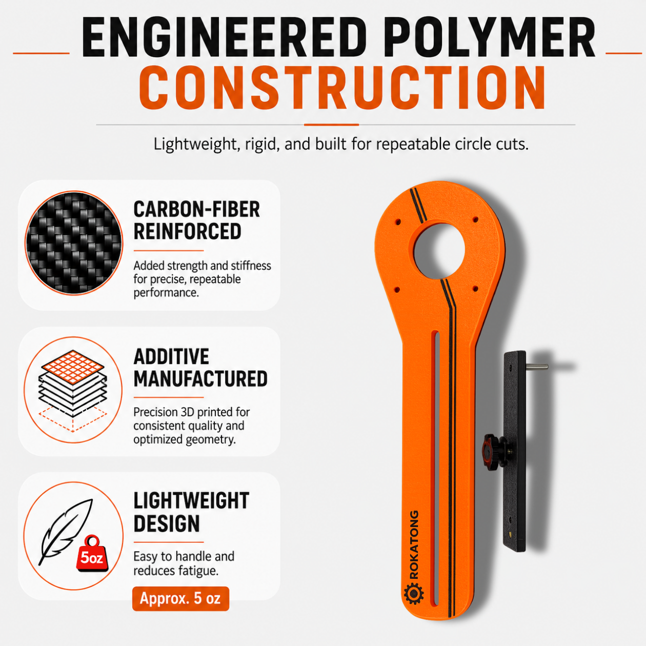 RIDGID Compact Router Circle Jig: Carbon Fiber Reinforced Base (Router not included)