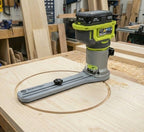 RYOBI Compact Router Circle Jig: Carbon Fiber Reinforced Base (Router not included)